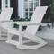 Flash Furniture White Modern Poly Resin Adirondack Rocking Chair JJ-C14709-WH-GG - alternate 1